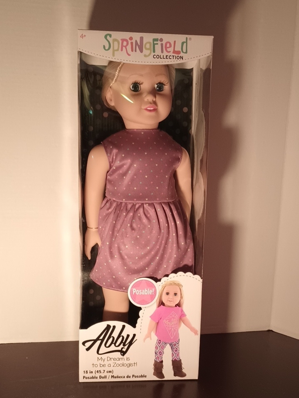 Abby Posable Doll in Purple Dress - Kids Toy